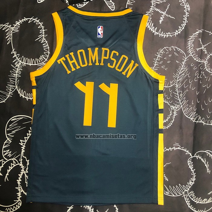 Camiseta Golden State Warriors Klay Thompson NO 11 Ciudad 2018-19 Azul